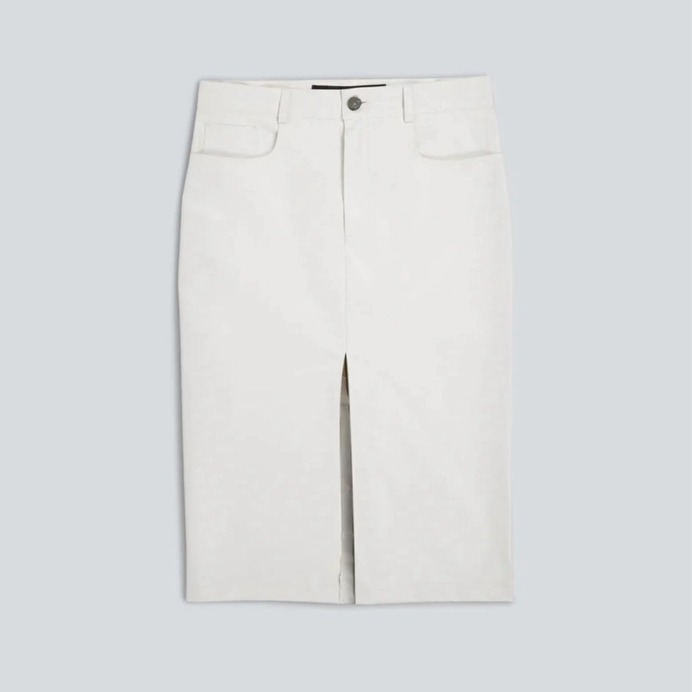 KASSL Editions 5-Pocket Skirt - Oil White - Picture 2 of 5